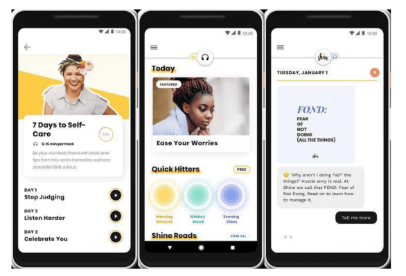 Shine trae su aplicación de autocuidado centrada en la mujer para Android
