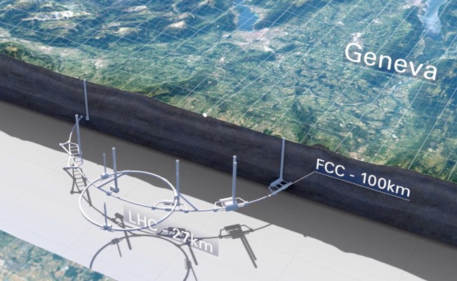 El plan del CERN para un colisionador de 100 km hace que el LHC parezca un aro de hula