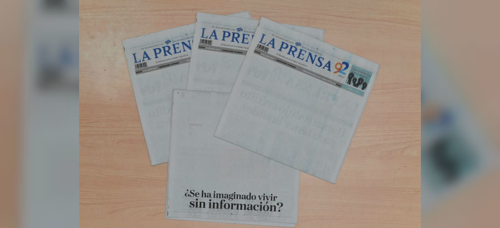 En blanco… así fue la portada de ‘La Prensa’ de Nicaragua para protestar contra censura de Daniel Ortega