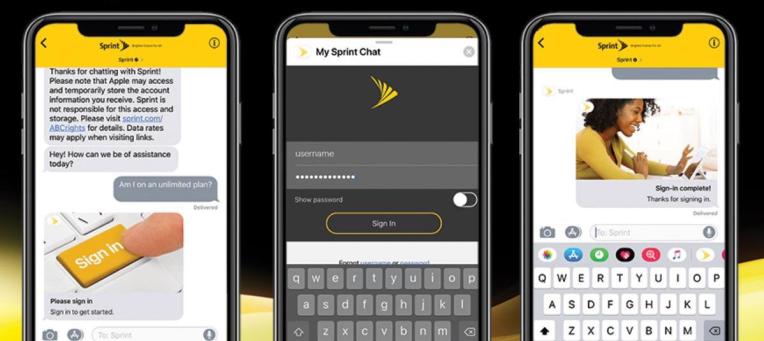 Los clientes de Sprint ahora pueden usar Apple Business Chat para comunicarse con un agente