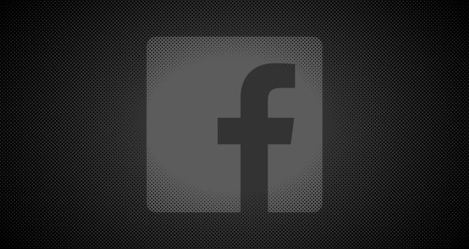 logotipo de facebook oscuro