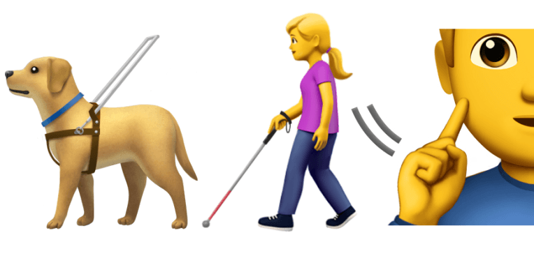 Debut oficial de emoji para personas discapacitadas, perros de servicio, waffles y más