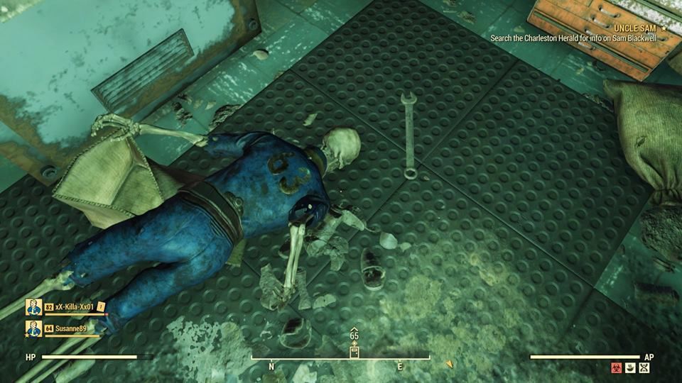 Fallout 76 Vault 63 Bethesda Skeleton Vault Traje