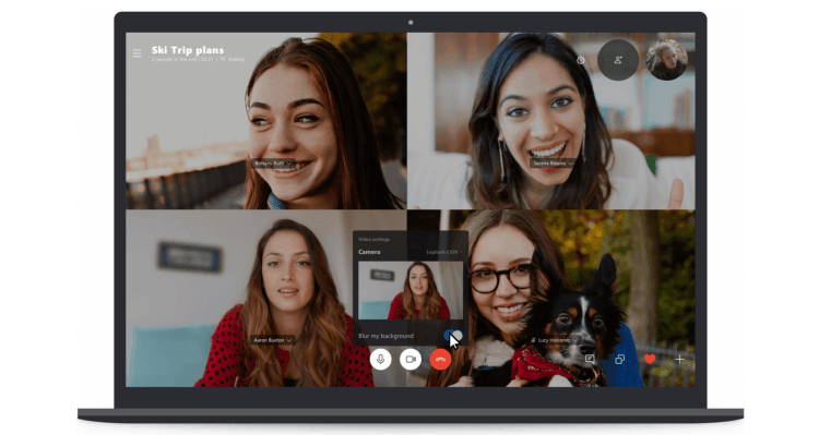 Skype ahora puede desenfocar el fondo durante las videollamadas