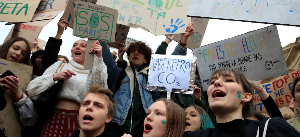 Miles de estudiantes en el mundo salen a las calles para manifestarse contra el cambio climático