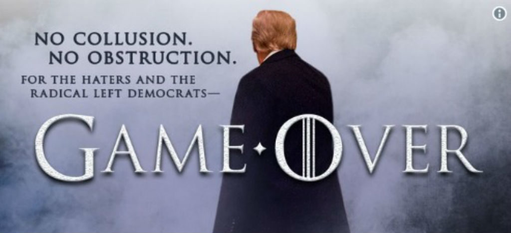 En “trama rusa”, no hubo conspiración ni obstrucción; “el juego se acabó”: Trump