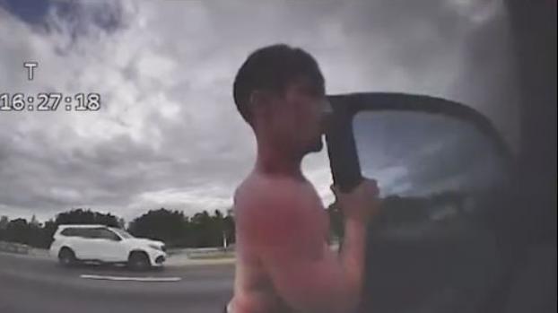 [VIDEO] Captan en video momento que roban patrulla de policía de Florida