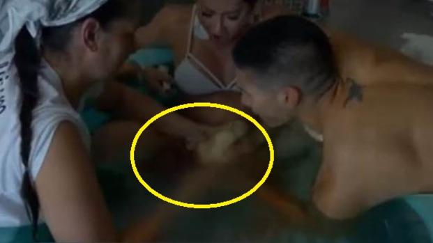 Chyno Miranda y su esposa publican video del nacimiento de su bebé en el agua