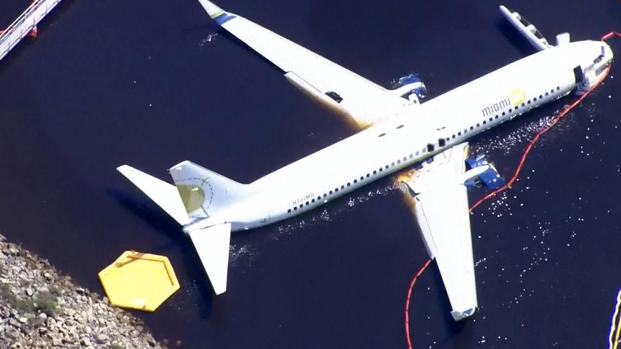 [TLMD - LV] Desde el aire y en video: así se encuentra el avión que cayó al agua