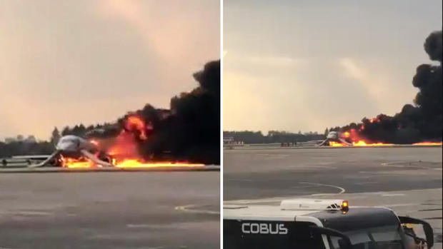 [TLMD - LV] Avión cubierto en llamas aterriza de emergencia en Rusia