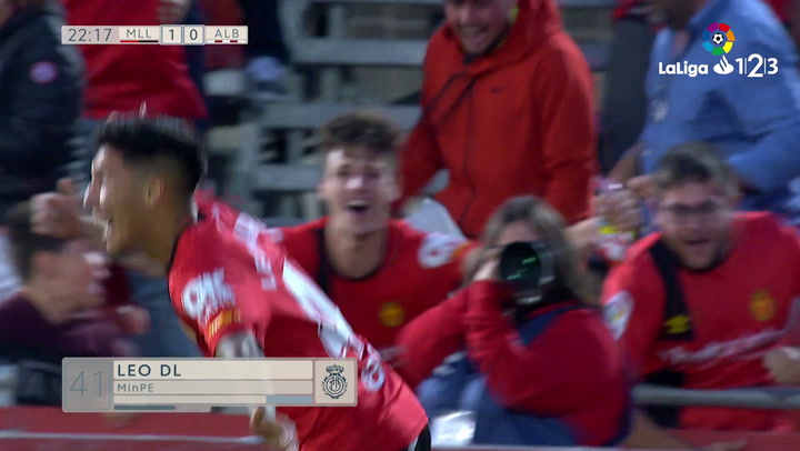 LaLiga 1|2|3: Mallorca-Albacete. Gol de Leo Suárez (1-0)