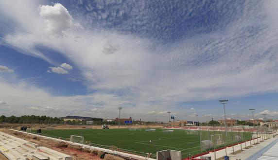 La nueva sede de la Academia del Atlético de Madrid en Alcalá, cerca de ser finalizada.
