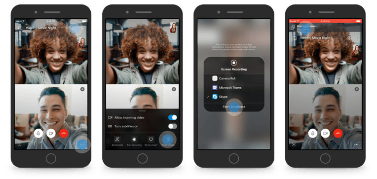 Skype lanza públicamente el uso compartido de pantallas en iOS y Android