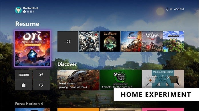 Actualización de Xbox One Dashboard