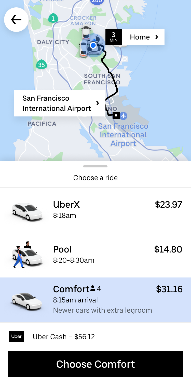 Uber Comfort