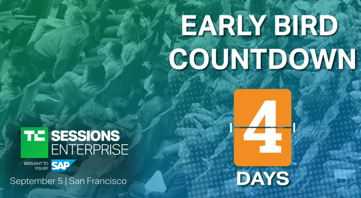 Faltan cuatro días para las entradas anticipadas a TC Sessions: Enterprise 2019