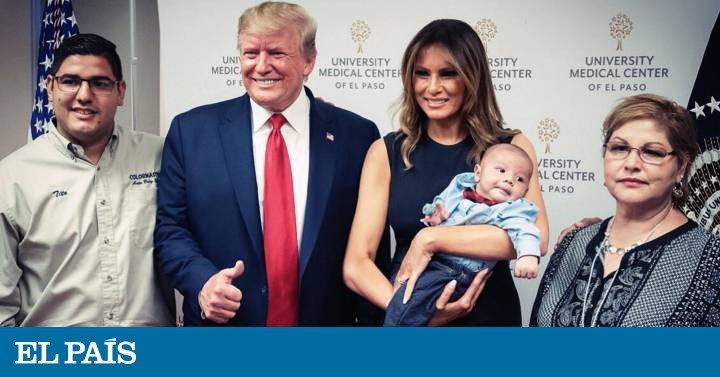 Una fotografía de Trump y Melania sonrientes junto a un bebé huérfano en El Paso desata una ola de críticas