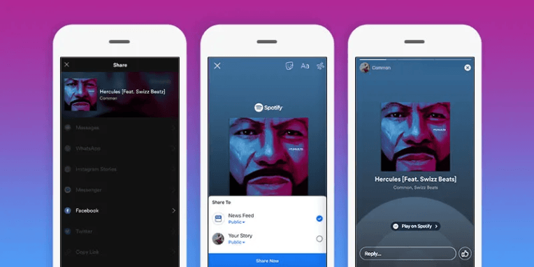 Ahora puedes compartir música de Spotify a las historias de Facebook