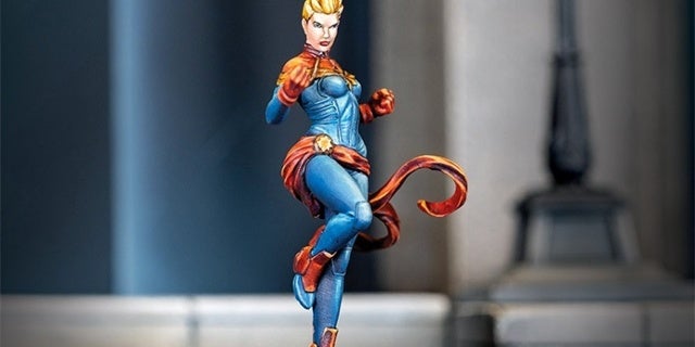 Vistas previas del juego de Crisis Protocol Miniaturas de Captain Marvel