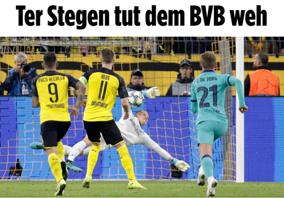 La prensa alemana elogió la actuación de Ter Stegen ante el Borussia Dortmund