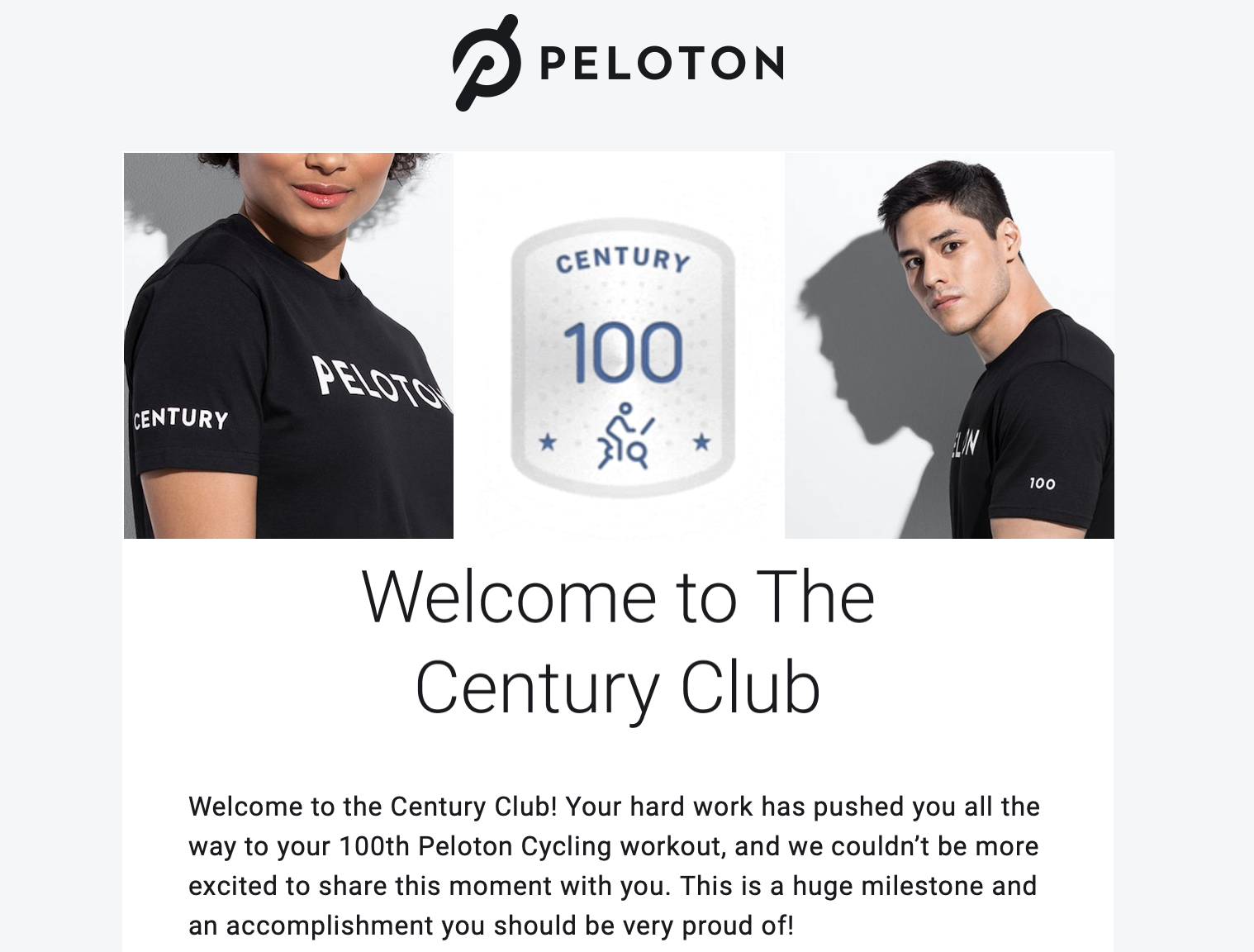 Camisa Peloton Century Club Gratis