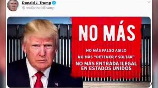 Trump tuitea por primera vez en español