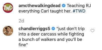 The Walking Dead Chandler Riggs sombrea la muerte de Carl