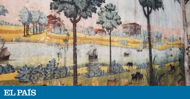 La restauración de un palacio en Almagro saca a la luz murales del XIX