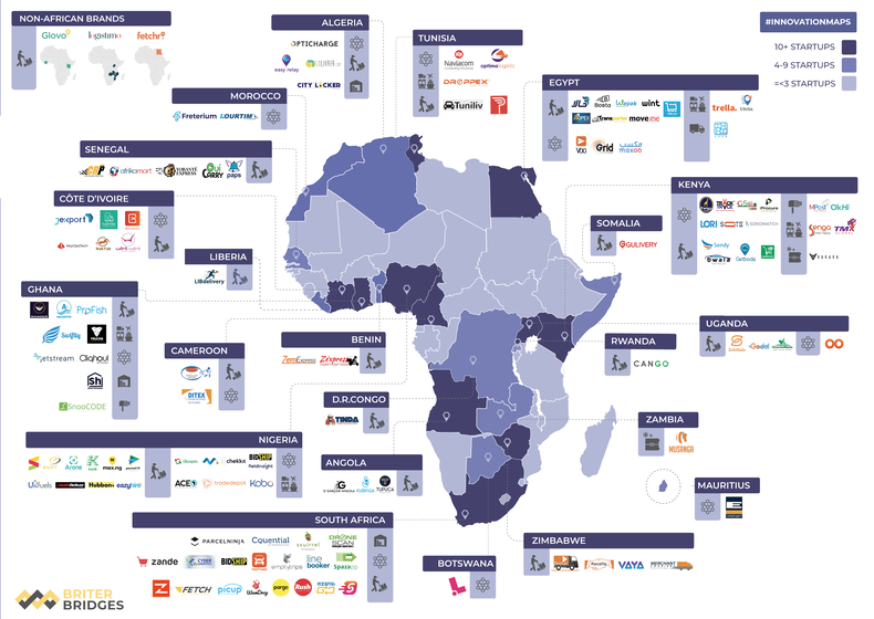 Briter Bridges Mapa Logística África Recortada