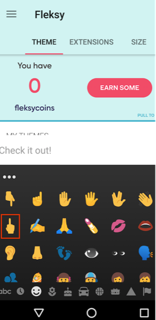 Fleksy Play revisión violación emoji