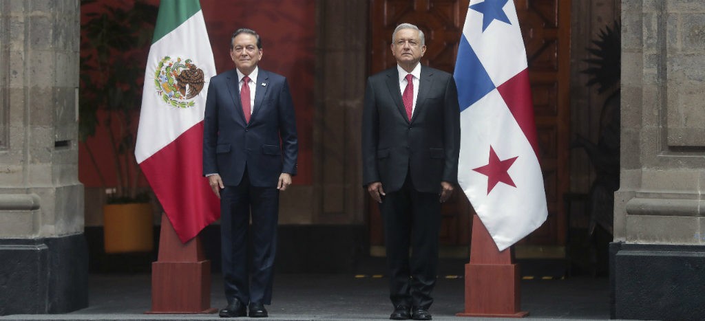 AMLO recibe a presidente de Panamá en Palacio Nacional