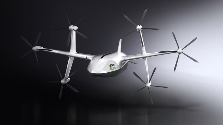 Así es como se ve el dron de entrega Uber Eats