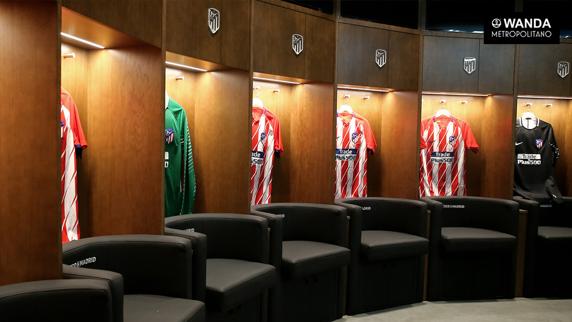 Todo listo en el vestuario del Atlético