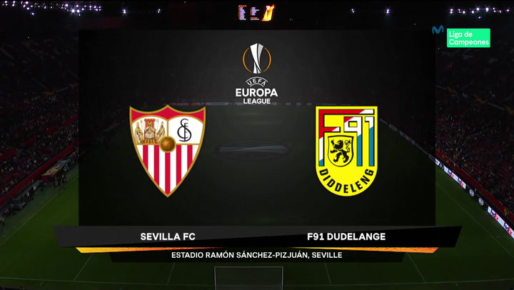 Europa League Resumen y Goles del Partido Sevilla-Dudelange