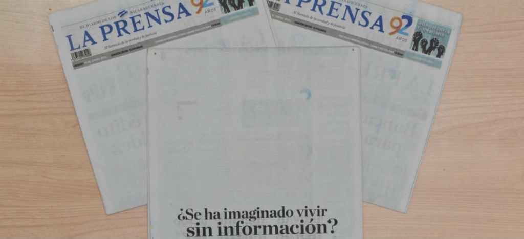 La asfixia a los periódicos nicaragüenses
