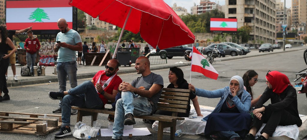 Manifestantes paralizan Líbano