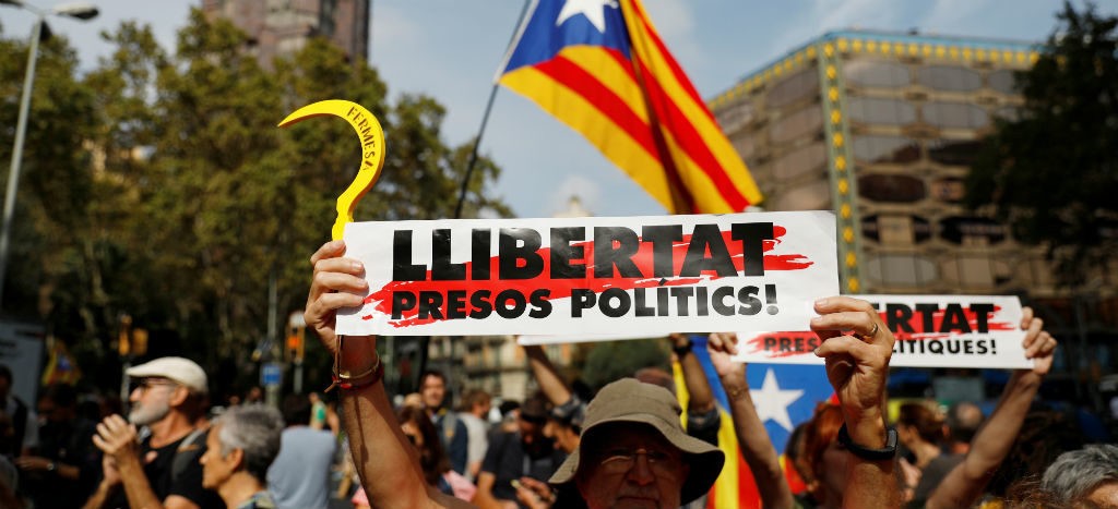 Protestas en Cataluña por sentencias contra independentistas