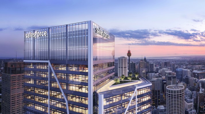 Salesforce está construyendo una torre de oficinas en Sydney, prometiendo 1000 nuevos empleos en los próximos cinco años.