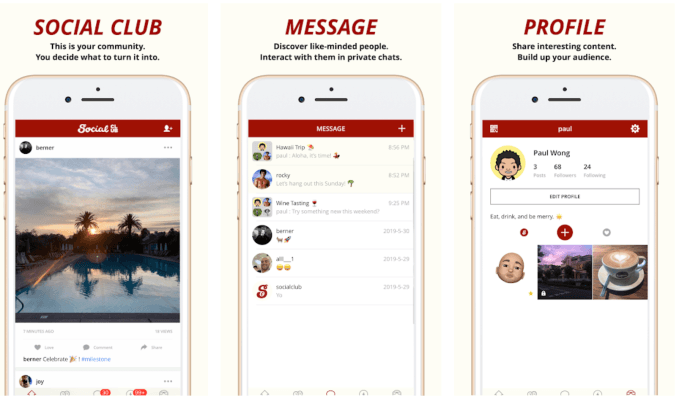 Social Club, un clon de Instagram "censura gratis" para bote, se inicia desde la App Store