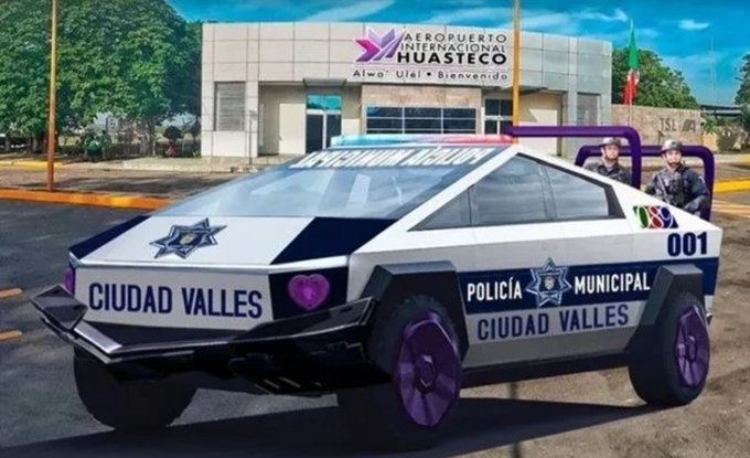 Alcalde adquirió 15 camionetas “Cybertruck” de Tesla para usarlas como patrullas