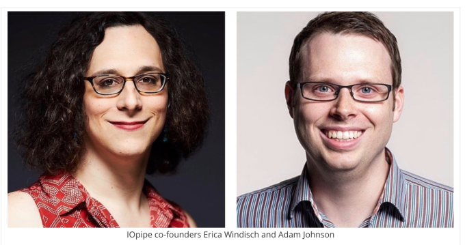 Los cofundadores de IOpipe, Erica Windisch y Adam Johnson