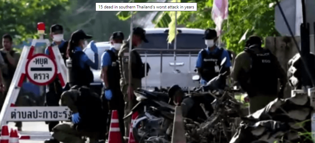 Tailandia: 15 muertos tras ataque a puesto de control