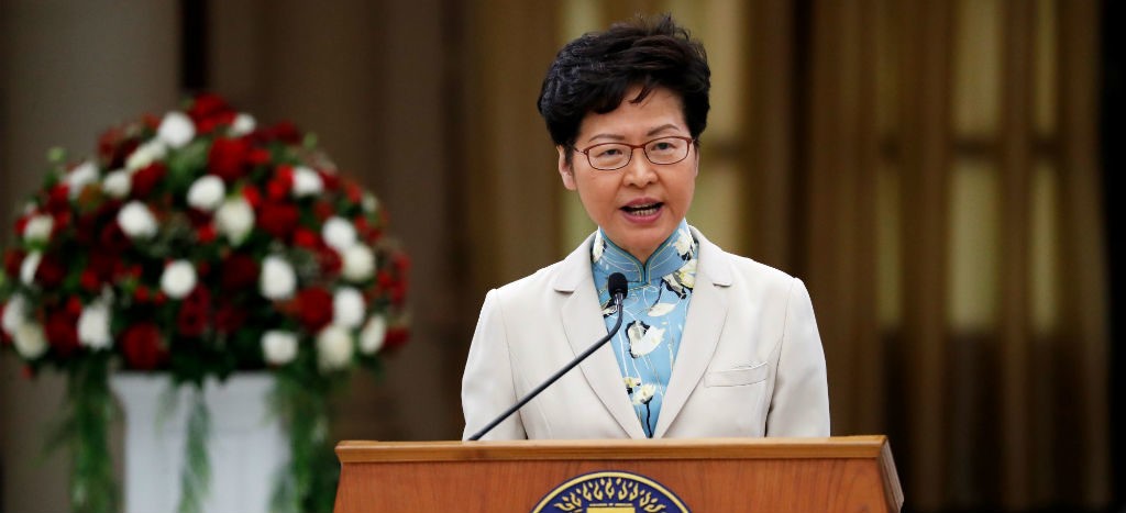 Carrie Lam condena la legislación estadounidense sobre Hong Kong