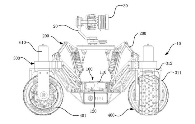DJI patenta un vehículo todoterreno con una cámara estabilizada en la parte superior