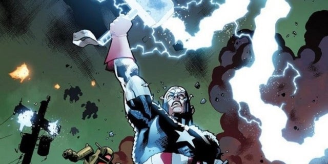 El Capitán América demuestra que es digno del martillo de Thor en Avengers