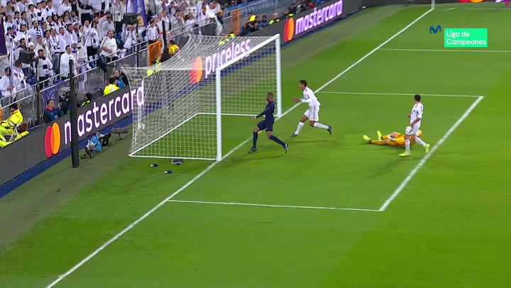 Champions League: Real Madrid - PSG. Gol de Kylian Mbappé (2-1)