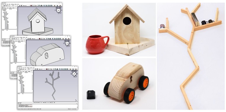 El “compilador de carpintería” convierte los modelos 3D en instrucciones sobre cómo construirlos