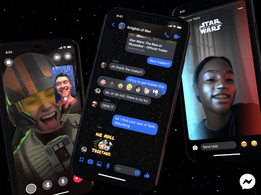 Facebook Messenger agrega características temáticas de Star Wars y efectos AR