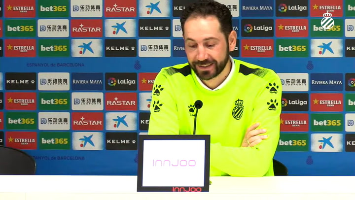 Rueda de prensa de Pablo Machín (Espanyol), previa al partido contra el Leganés