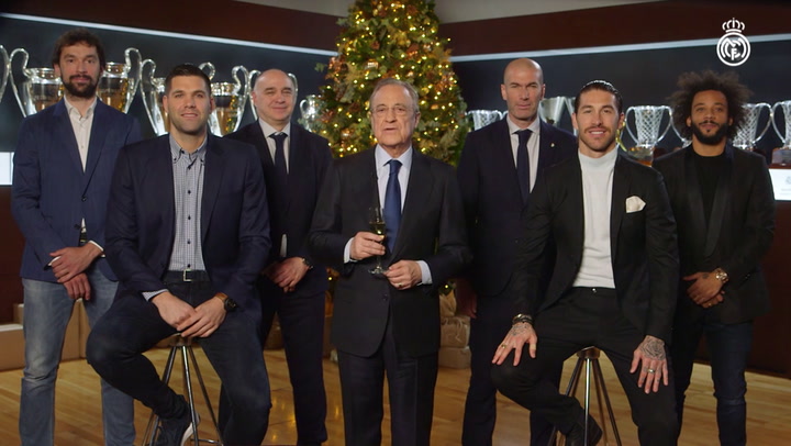 Florentino y el Real Madrid desean unas felices fiestas